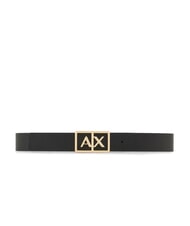 ARMANI EXCHANGE A|X BUCKLE Ceinture avec grand logo noir noir - Ceintures - 3
