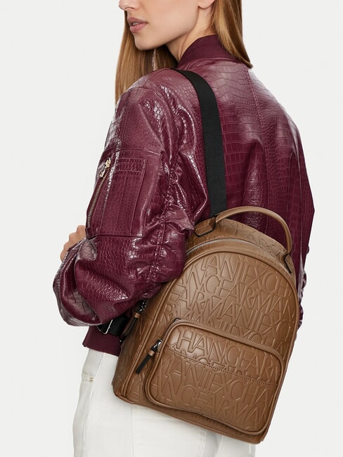 LOGO ALL OVER Sac à dos avec poche pisco noir - Sacs pour Femme