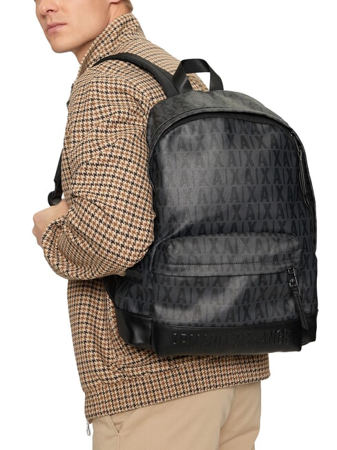 A|X LOGO ALL OVER Sac à dos pour ordinateur portable 15,6" asphalte/noir - Sacs à dos pour ordinateur portable