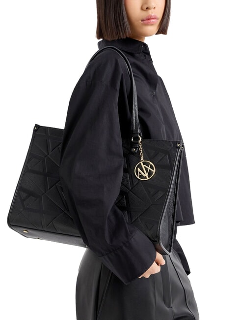 A|X MONOGRAM Sac cabas porté épaule noir noir - Sacs pour Femme