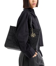 ARMANI EXCHANGE A|X MONOGRAM Sac cabas porté épaule noir noir - Sacs pour Femme - 5