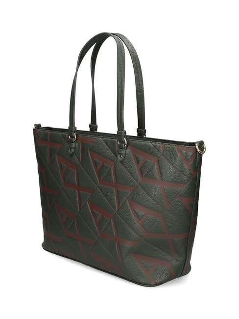 LOGO EMBOSSED Sac cabas porté épaule absinthe/liqueur foncée - Sacs pour Femme