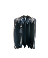 GIANNI CHIARINI GRAIN Portefeuille moyen en cuir zipp&eacute; sur tout le pourtour BLEU - Portefeuilles Femme - 2