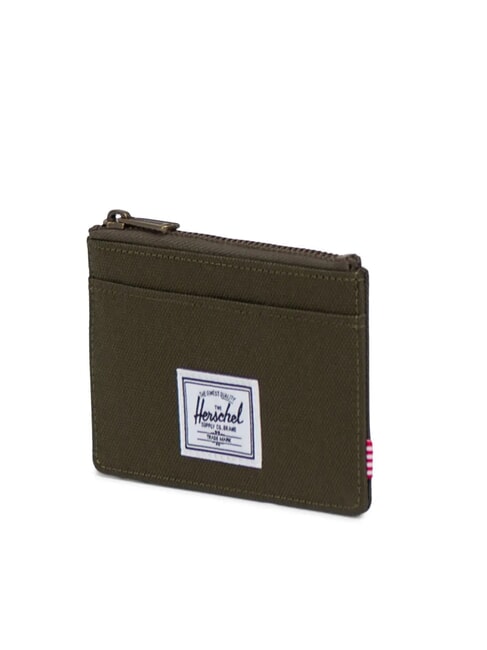 OSCAR Porte-cartes plat avec zip lierre - Portefeuilles Homme