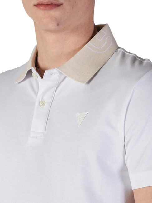 NOLAN SS Polo stretch &agrave; manches courtes blanc pur - chemise polo