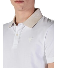 GUESS NOLAN SS Polo stretch &agrave; manches courtes blanc pur - chemise polo - 3