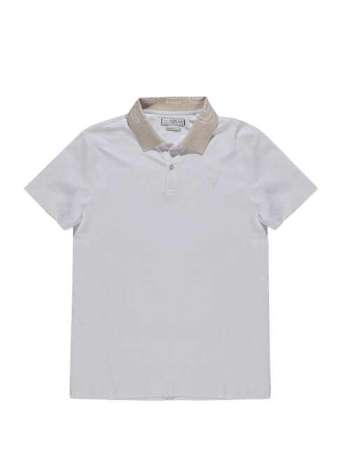 NOLAN SS Polo stretch &agrave; manches courtes blanc pur - chemise polo
