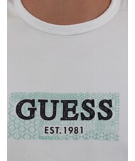 GUESS SS CN BOX T-shirt avec logo imprimé blanc pur - T-shirt - 3