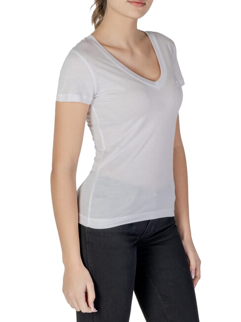 VN SS LIGHT BASIC T-shirt doux col V blanc pur - T-shirt