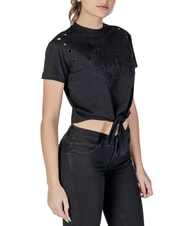 GUESS CN SS EYELET T-shirt avec noeud et broderie jetbla - T-shirt - 3