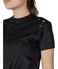 GUESS CN SS EYELET T-shirt avec noeud et broderie jetbla - T-shirt - 4