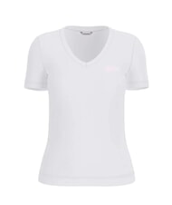 GUESS VN SS LIGHT BASIC T-shirt doux col V blanc pur - T-shirt - 4