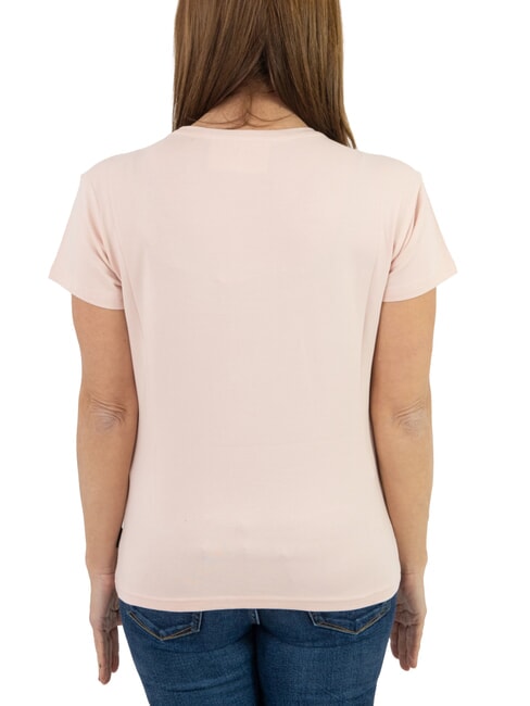 MECHI T-shirt stretch logo strass poudre - T-shirt
