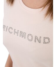 JOHN RICHMOND MECHI T-shirt stretch logo strass poudre - T-shirt - 3