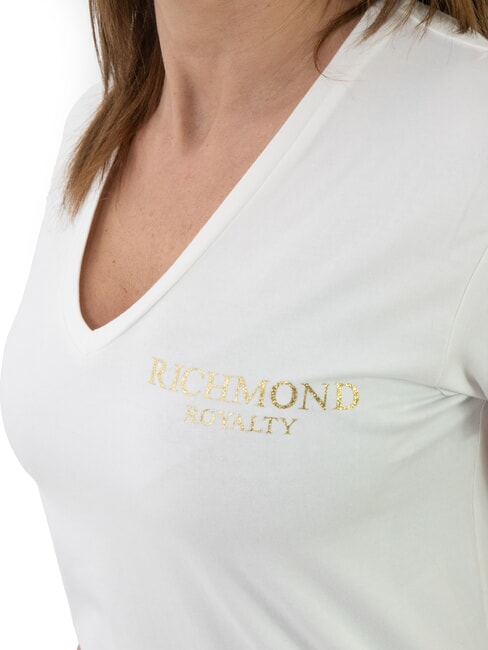 VATICI T-shirt extensible blanc cassé/or - T-shirt