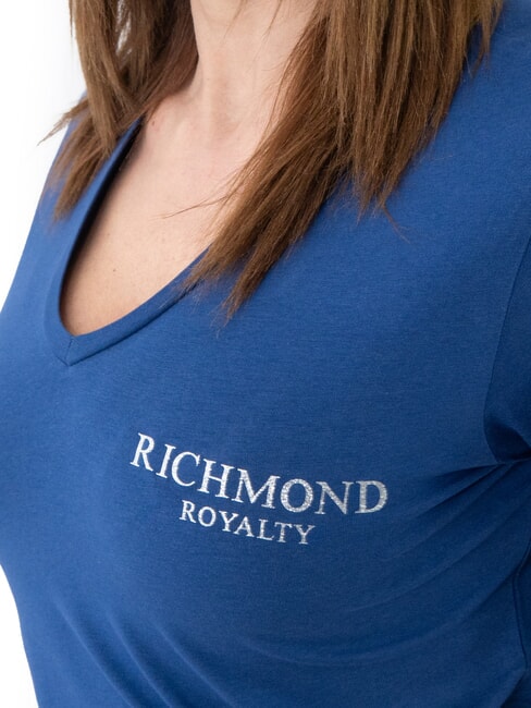 VATICI T-shirt extensible bleu foncé/argent - T-shirt