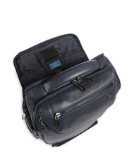 PIQUADRO CRONUS Sac &agrave; dos en cuir, support ordinateur 14" bleu - Sacs &agrave; dos pour ordinateur portable - 4