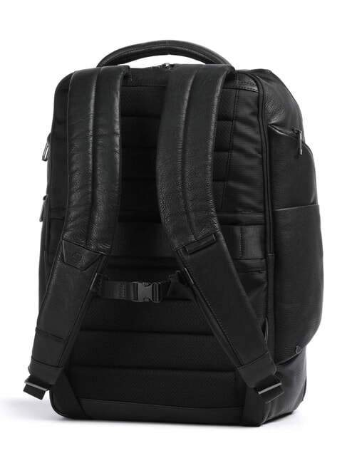CRONUS Sac &agrave; dos en cuir, support ordinateur 14" Noir - Sacs &agrave; dos pour ordinateur portable