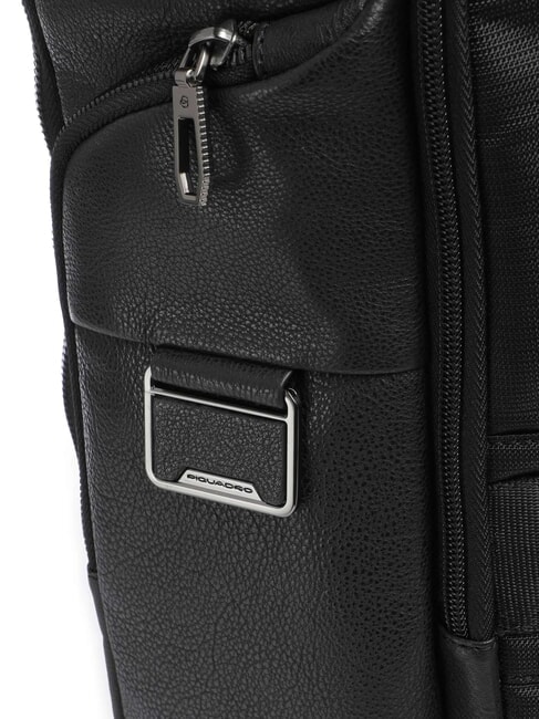 CRONUS Sac &agrave; dos en cuir, support ordinateur 14" Noir - Sacs &agrave; dos pour ordinateur portable