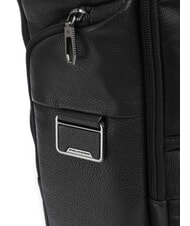 PIQUADRO CRONUS Sac &agrave; dos en cuir, support ordinateur 14" Noir - Sacs &agrave; dos pour ordinateur portable - 3