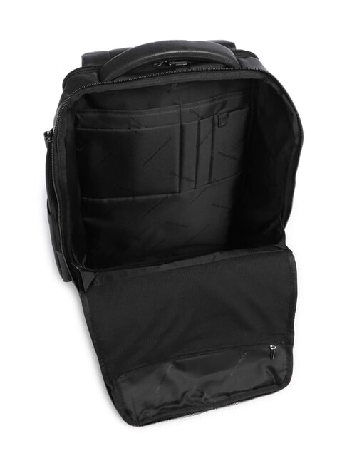 CRONUS Sac &agrave; dos en cuir, support ordinateur 14" Noir - Sacs &agrave; dos pour ordinateur portable