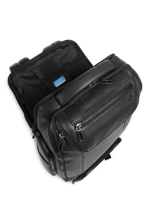CRONUS Sac &agrave; dos en cuir, support ordinateur 14" Noir - Sacs &agrave; dos pour ordinateur portable