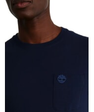 TIMBERLAND DUNSTAN RIVER T-shirt en coton avec poche saphir fonc&eacute;/denim fonc&eacute; - T-shirt - 3