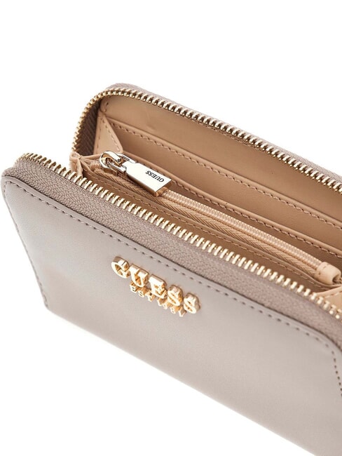 LAUREL  Portefeuille moyen, zippé sur tout le pourtour taupe foncé - Portefeuilles Femme