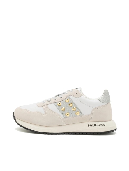 DUNE 30 Baskets à clous en forme de coeur blanc/argent10 - Chaussures Femme