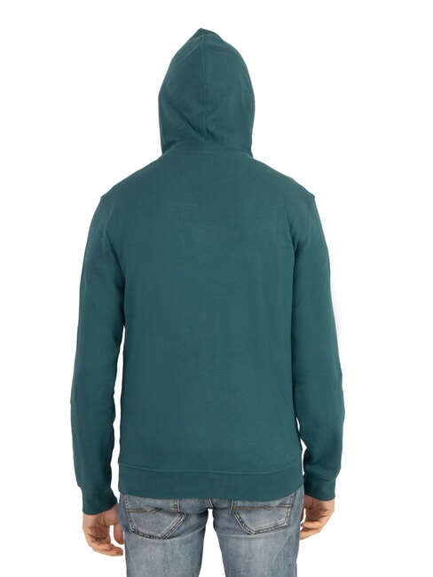 BEAU  Sweatshirt à capuche vraie sarcelle - Pulls molletonnés