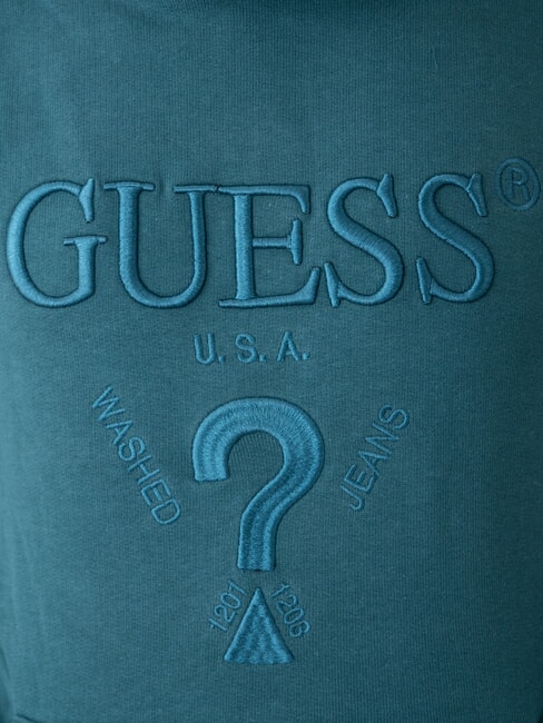 BEAU  Sweatshirt à capuche vraie sarcelle - Pulls molletonnés