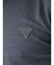GUESS SMALL TRIANGLE T-shirts fil teint en bleu - chemise polo - 3