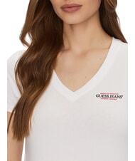 GUESS JEANS SS VN SLIM T-shirt en coton blanc pur - T-shirt - 3