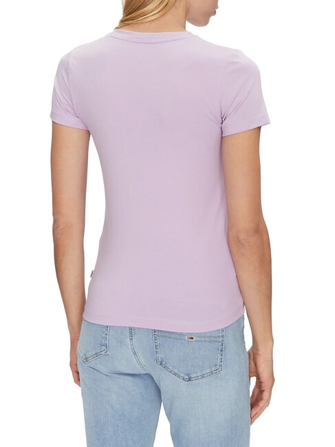SLIM LOGO T-shirt extensible coupe slim fleur lilas - T-shirt