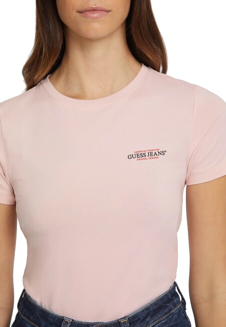 SLIM AMERICA T-shirt coupe slim coton blush - T-shirt