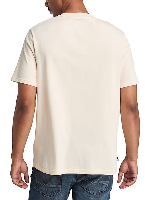 EMBROIDERY TONAL T-shirt en cotton fum&eacute;e blanche - T-shirt