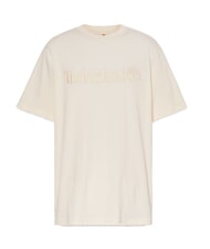 TIMBERLAND EMBROIDERY TONAL T-shirt en cotton fum&eacute;e blanche - T-shirt - 4