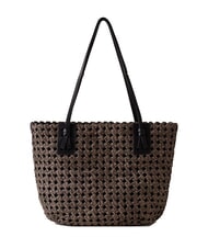 BORBONESE LA NIDO SHOPPER LARGE Sac à bandoulière OP / NATUREL / NOIR - Sacs pour Femme - 3
