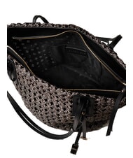 BORBONESE LA NIDO SHOPPER LARGE Sac à bandoulière OP / NATUREL / NOIR - Sacs pour Femme - 5