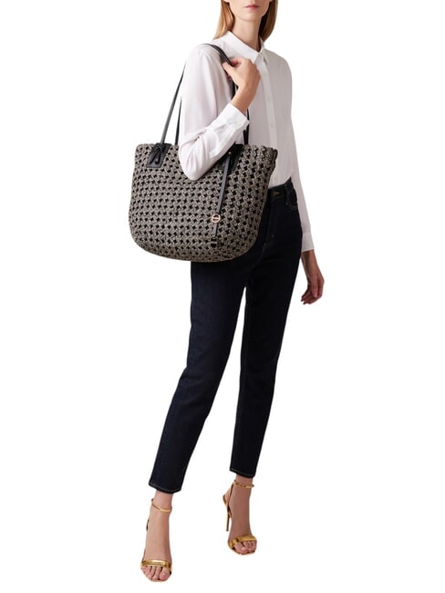 LA NIDO SHOPPER LARGE Sac à bandoulière OP / NATUREL / NOIR - Sacs pour Femme