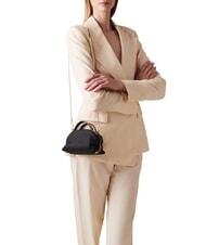 BORBONESE SEXY NYLON Mini sac de coffre op noir / naturel - Sacs pour Femme - 6