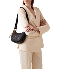 BORBONESE COLETTE Mini sac à bandoulière op noir / naturel - Sacs pour Femme - 6