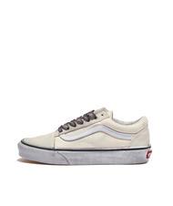 VANS UA OLD SKOOL  Baskets en cuir stressé blanc/blanc - Chaussures unisexe - 2