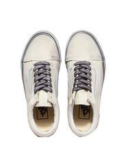 VANS UA OLD SKOOL  Baskets en cuir stressé blanc/blanc - Chaussures unisexe - 4
