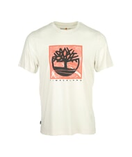 TIMBERLAND SHORT SLEEVE T-shirt en coton millésime blanc - T-shirt - 4