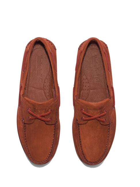 CLASSIC BOAT Chaussures bateau en daim nubuck rouge fonc&eacute; - Chaussures Homme