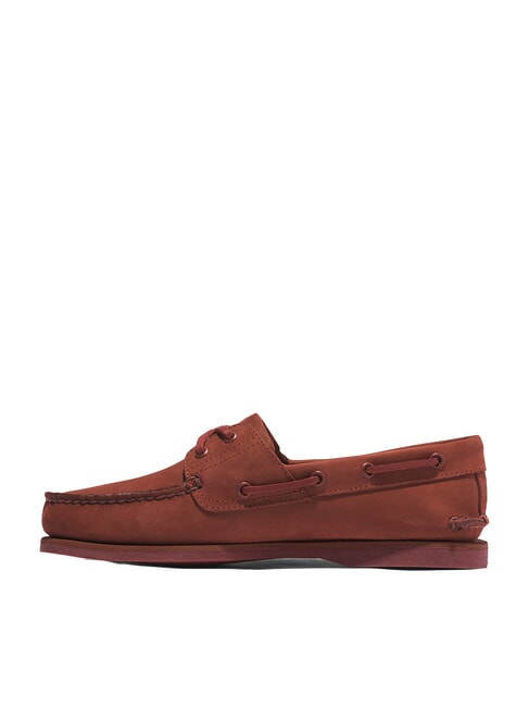 CLASSIC BOAT Chaussures bateau en daim nubuck rouge foncé - Chaussures Homme