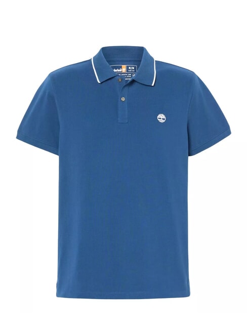 JACQUARD YD  Polo manches courtes denim foncé - chemise polo