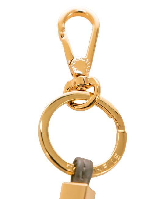 ESSENTIAL Porte-clés en cuir et métal café - Porte-clés