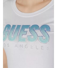 GUESS CN SS GLITTER  T-shirt en coton blanc pur - T-shirt - 3